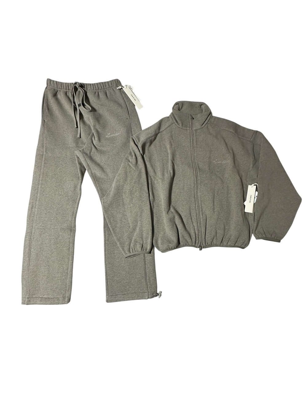 Fear of God Essentials Homestead Heather Piping Sweats Set XS NWT
